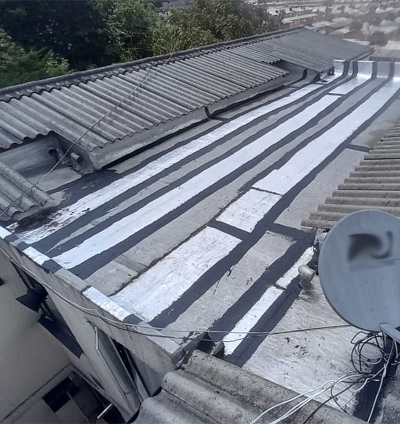 Techo con impermeabilización